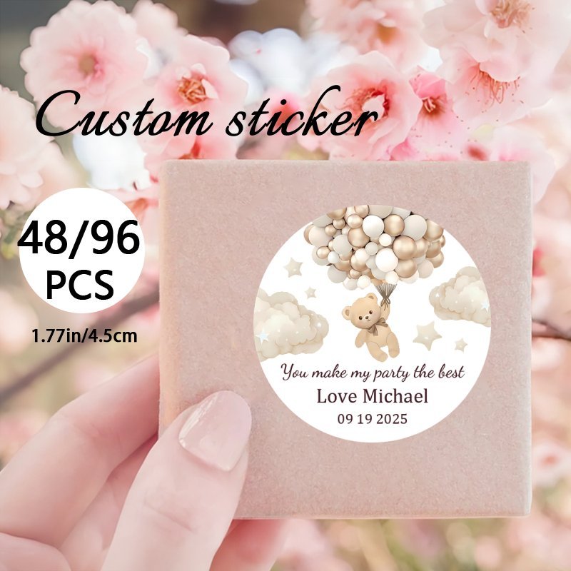 

Custom 48/96pcs Calligraphy Thank You Stickers, Custom Welcome Stickers, Personalized Favor Stickers Or Envelope Seals, Thank You Tags, Wedding Favor Tags