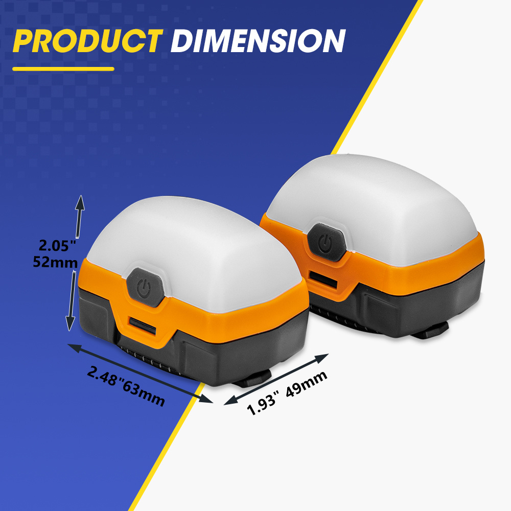 TEMU Set Of 2 Led Lanterns, Convenient Amber And White Light, Suitable For Camping, Fishing, Hiking, And Emergency