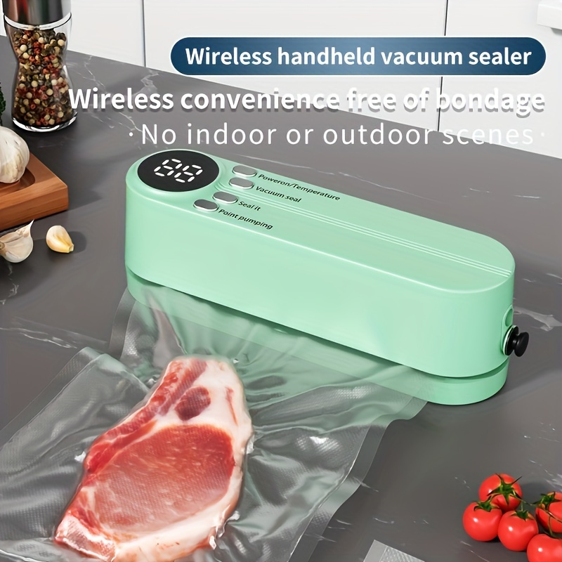 [Popular *] USB Rechargeable Portable Vacuum Sealer with Airtight Bags  Pump Included Space-Saving Design for Food Preservation of Snacks, Meat, 