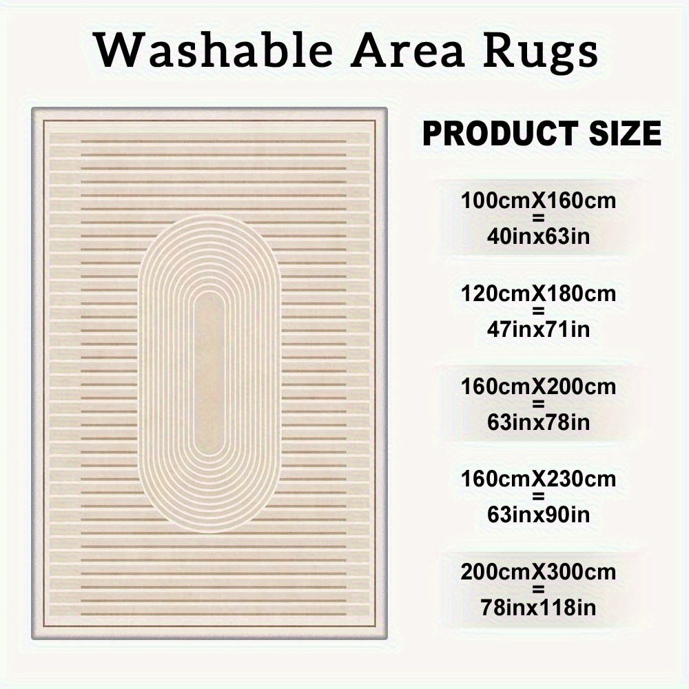 The Washable Modern Carpet Features a Retro Yet Minimalist Design, Perfect for Creating a Warm And Cozy Home Environment. This Ultra-Soft, Thick, Non-Slip Area Rug with a Large Gradient Design Is Machine Washable And Suitable for Living Rooms
