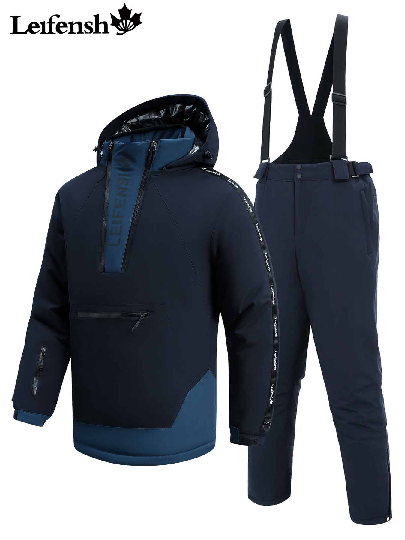 Men's Outdoor Casual Winter Sports Ski Suit, 2pcs Set