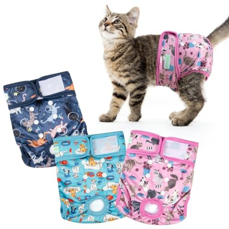 View of male cat diapers for spraying sold on Temu United States