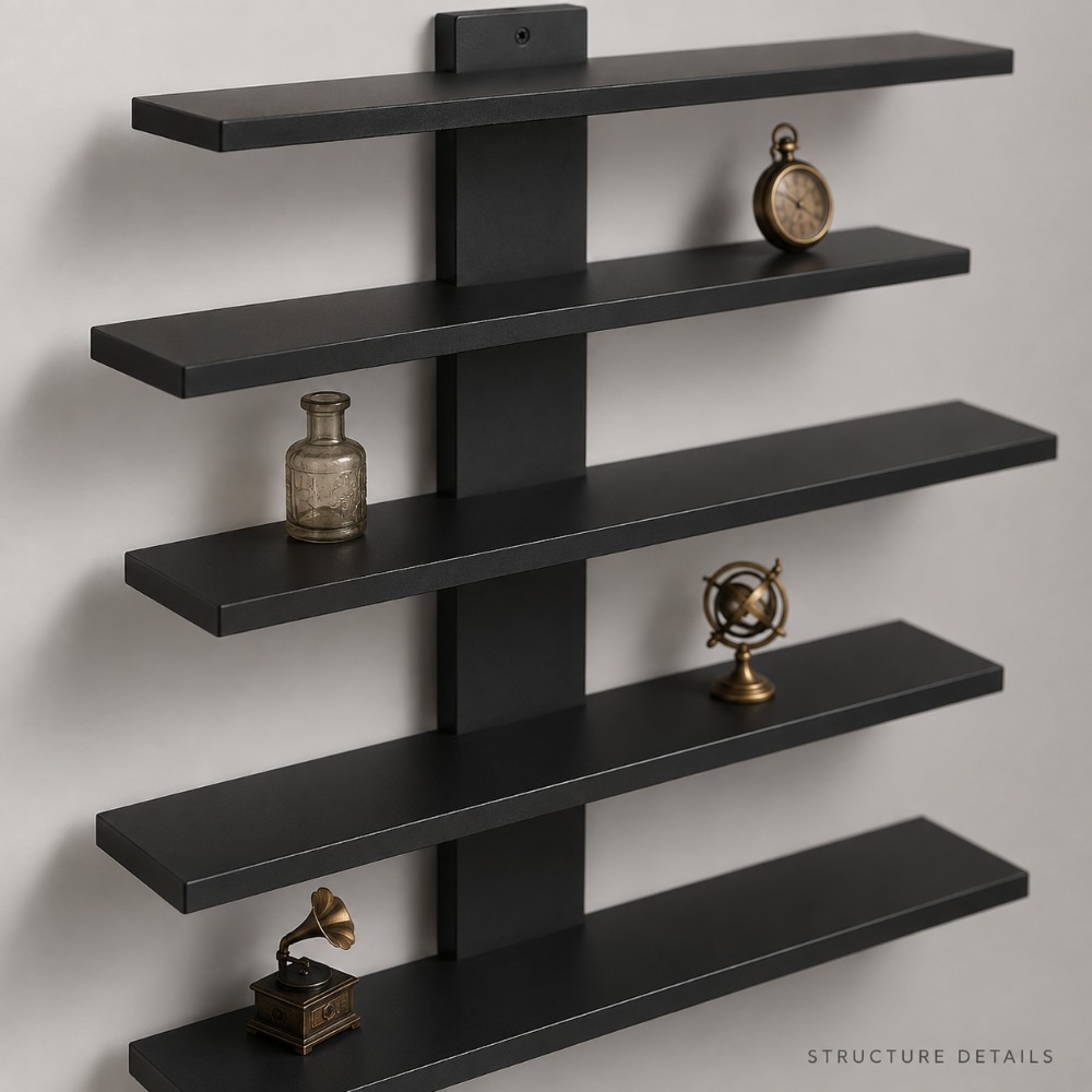 Tree Branch Floating Wall Shelf 5 Tiers, Wall-mounted Display Rack, Staggered Wall Storage Shelves, Decor Display Shelving For Bedroom Living Room, Wall Decoration, Floating Shelves