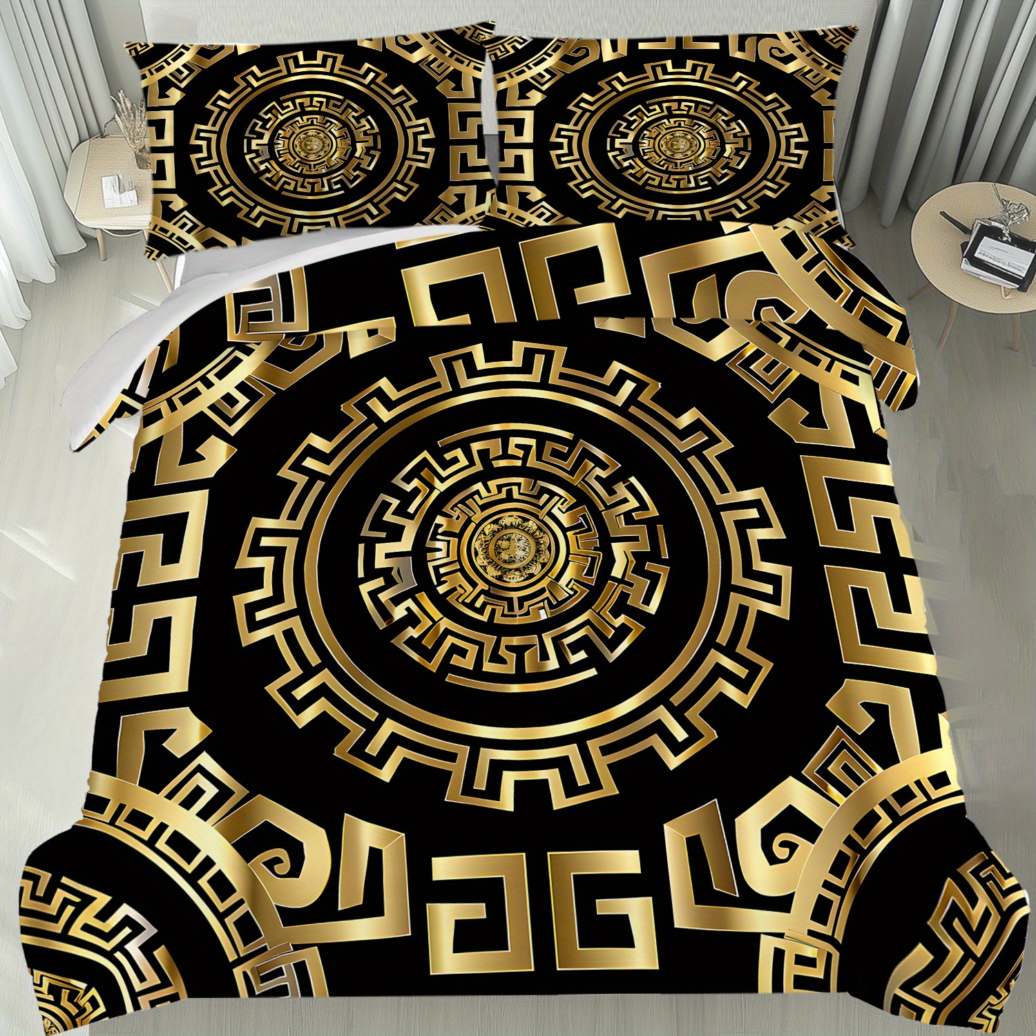 TEMU Latacaca 3pcs Black And Duvet Cover Set, Including 1 Duvet Cover And 2 Pillowcases, Suitable For Machine Washing, Ensemble, Cozy Bed Cover Set For Your Bedroom