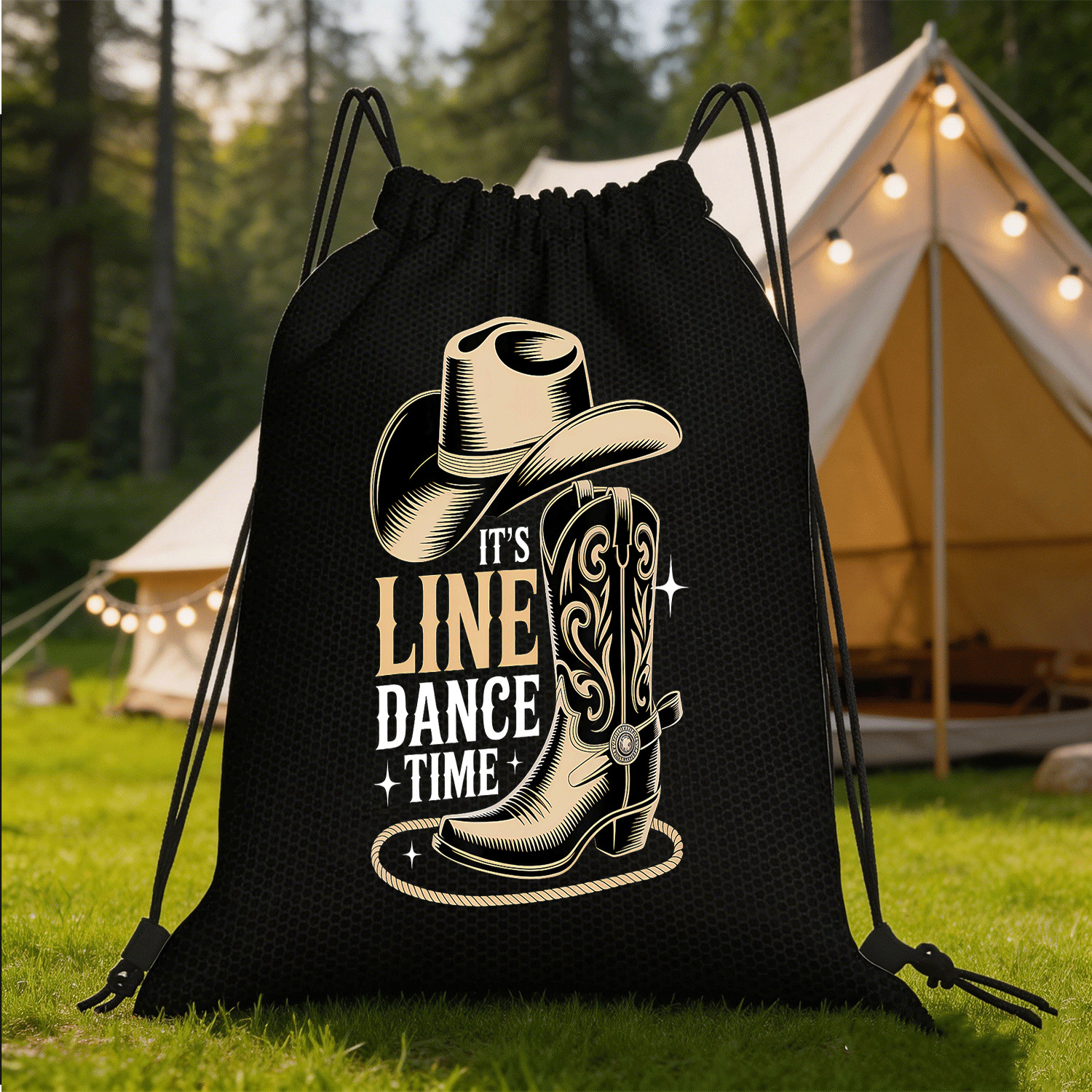 TEMU . Ime Line Dancing Western Country Nny Kordelzugbeutel, maschinenwaschbar, für Fitnessstudio, Reisen, , Geschenk für Spieler & Fans