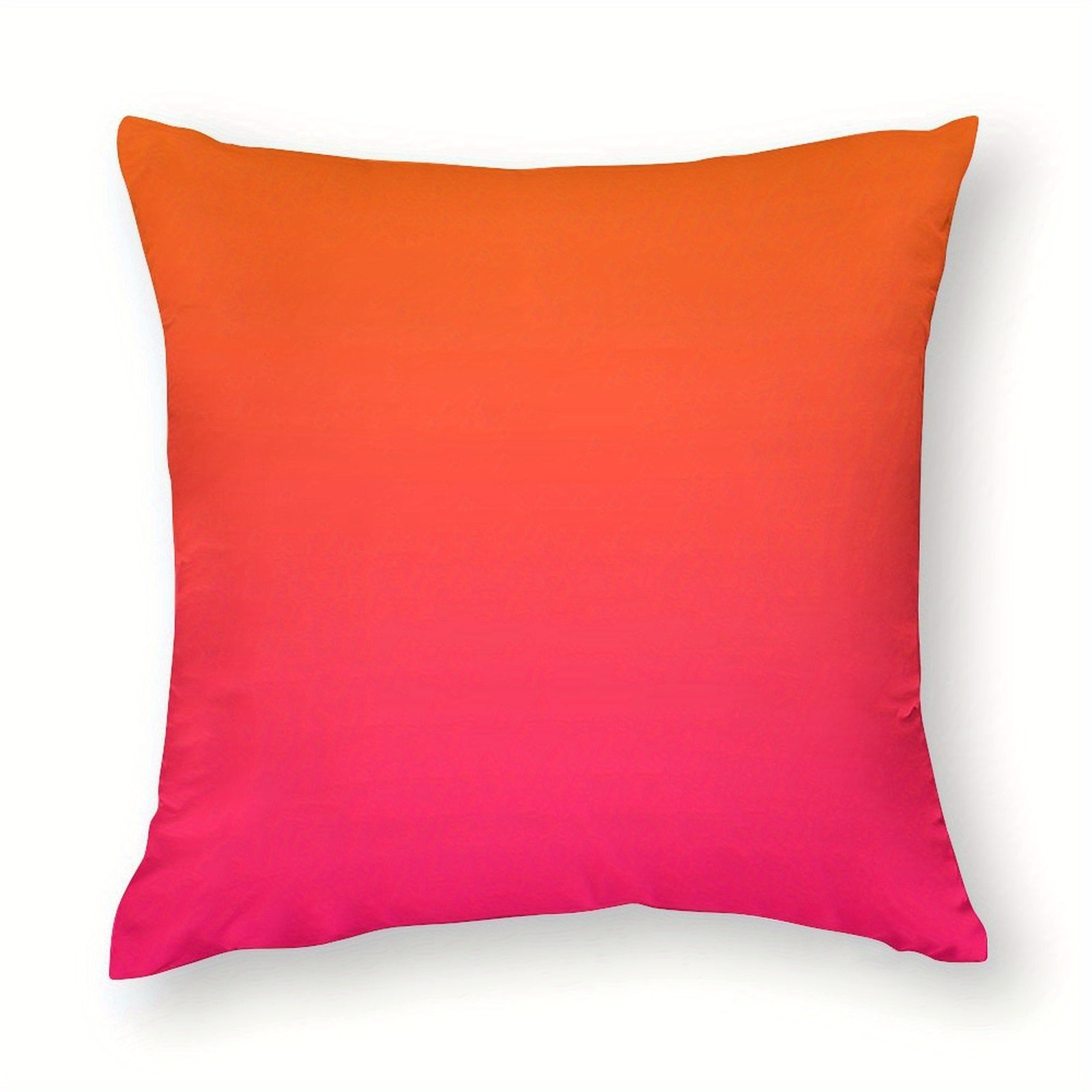 TEMU 1 pièce Taie d'oreiller Dopamine à dégradé orange-rouge, Housse de coussin de canapé style Ins aux couleurs contrastées vibrantes, Taie