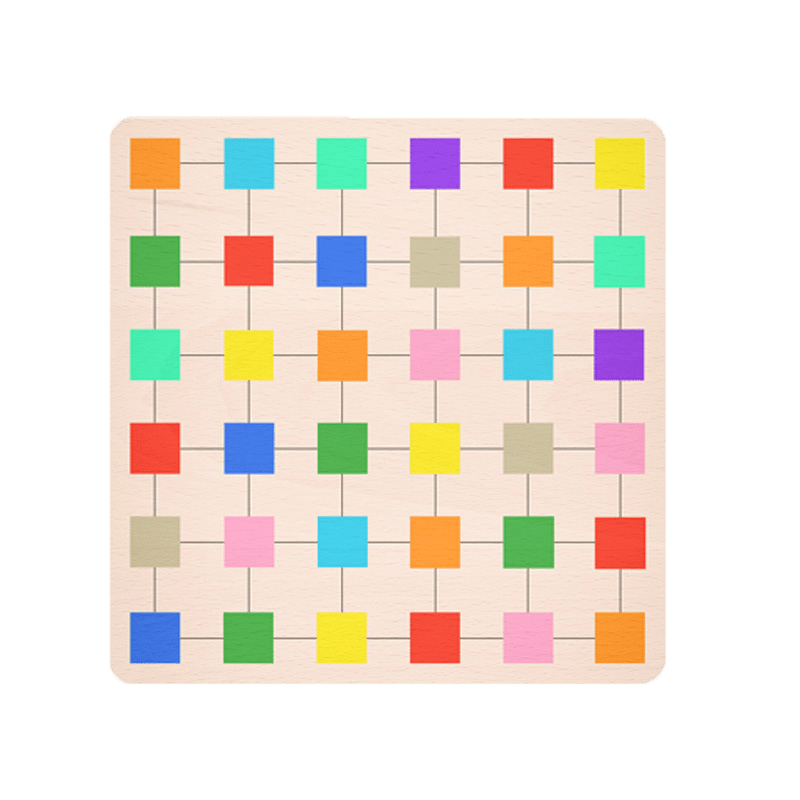 Puzzle Game - Colorful Geometric Brain Teaser With Vibrant Multicolor Blocks, Portable Travel-, Cognitive Stimulation Gift For Birthdays, Holidays