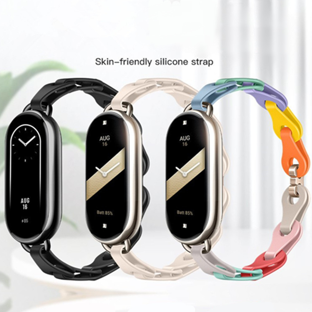 

Xiaomi Silicone Strap , Fashionable Silica Gel Wristband With Deployant Clasp, Waterproof Sport Smartwatch Chain For