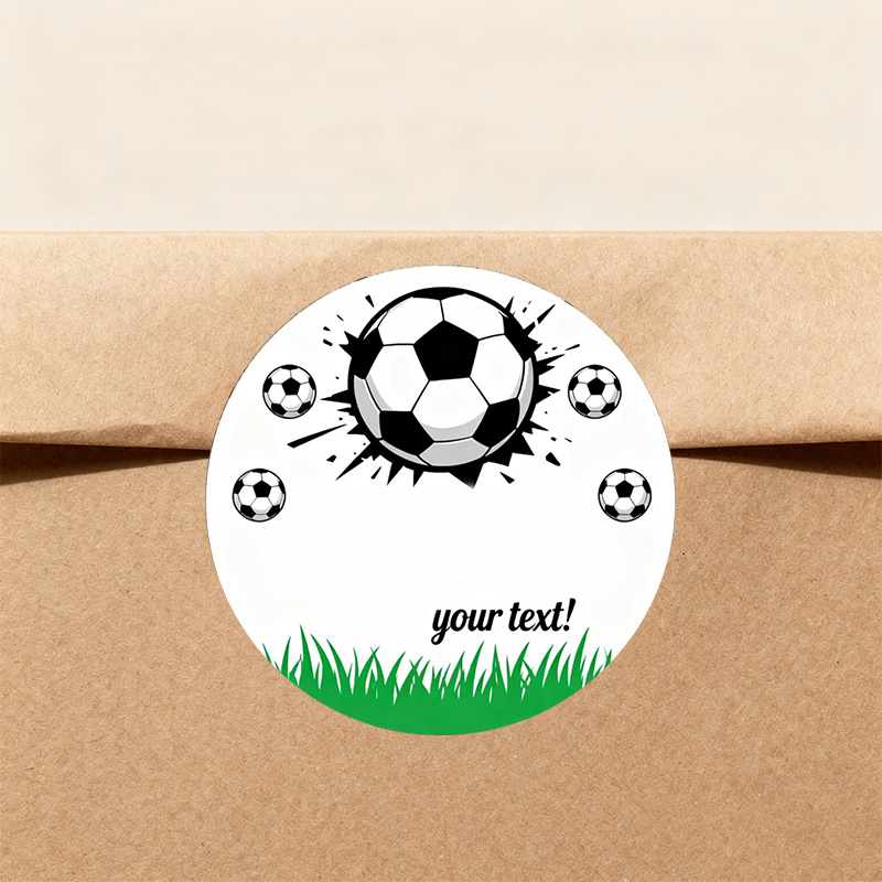 TEMU 48pcs/96pcs Personalized Soccer Birthday Party Favors Suitable For Team Gifts - Custom Name/text Football Stickers With Plastic Labels, Glossy