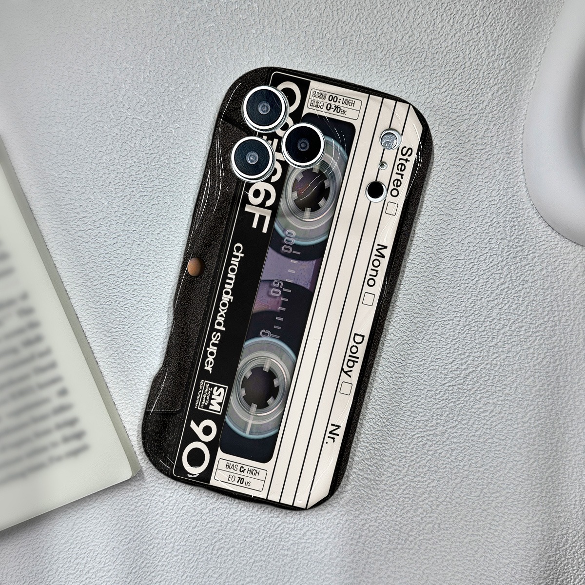 Image of Phone Case: Protection, Drop And Scratch Resistant Phone Cases Suitable For Iphone17 16 15 14 13 12 11 8 7 X Plus.vintage Audio Cassette Tape With Detailed Labeling.