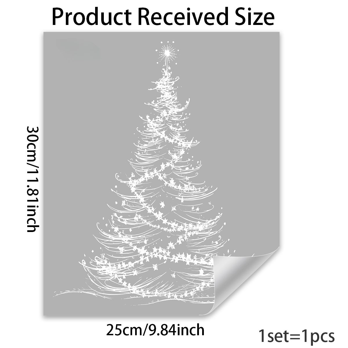 TEMU 1pc Christmas Christmas Tree Window Sticker, Suitable For Shop Glass Windows, Bedroom, Living Room, Home Decoration, Festive Atmosphere,