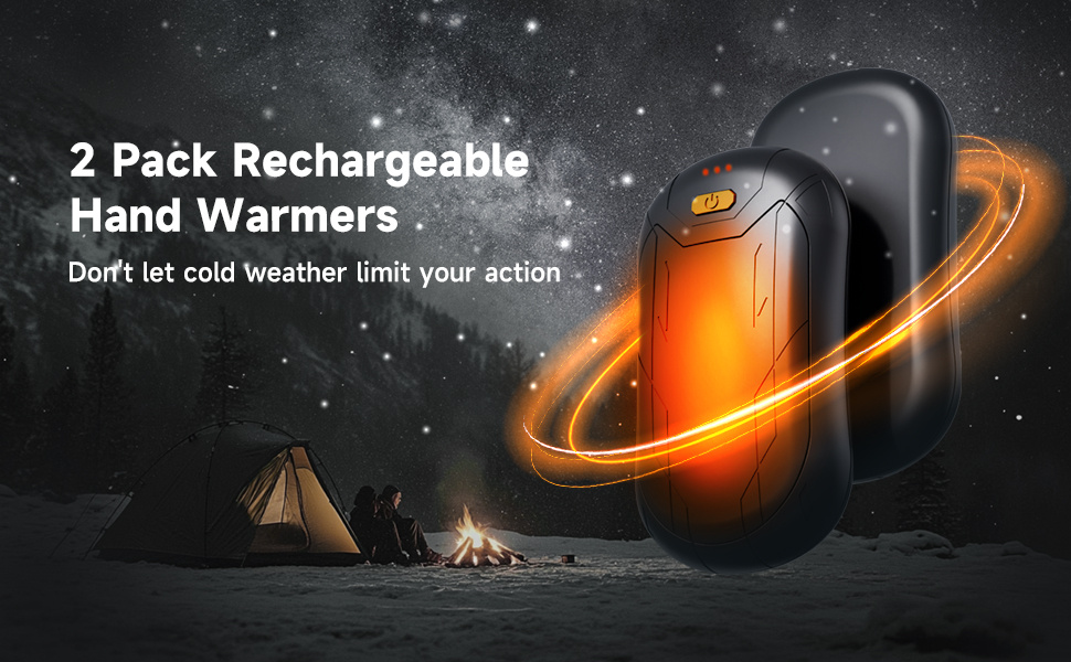 2 pack rechargeable hand warmers 4000mah usb charging portable round plastic pocket heaters with ai   3 7w long lasting heat for 15 hours lithium battery ideal for outdoor activities christmas gift details 5