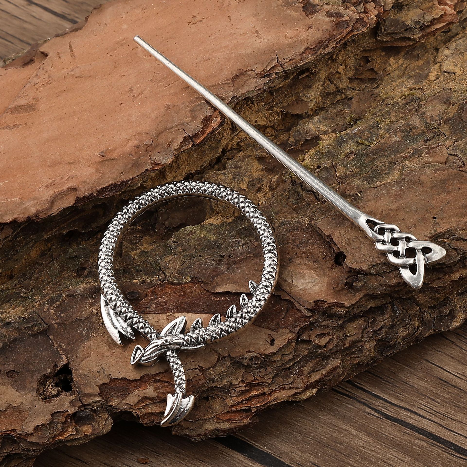 Image of 1pc Of Exquisite Niche Dragon-shaped Surround Hairpin, , Ladies Hair Accessories, Elegant Daily Wear, Wedding Party Accessories, Girlfriend, Lover, Family, Gift
