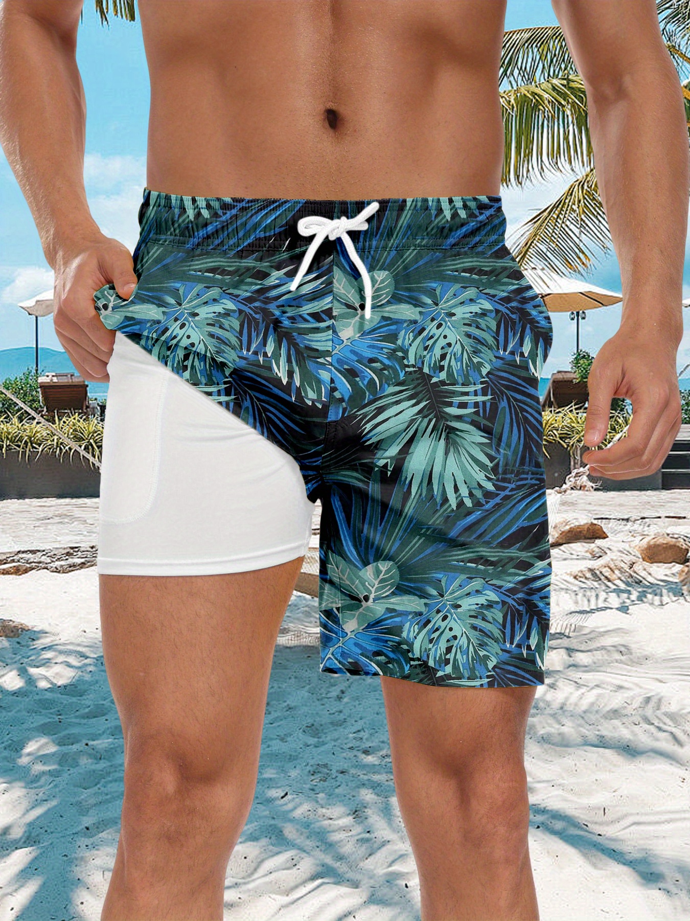 hawaiian print pattern palm leaf tropical plant print - Temu South