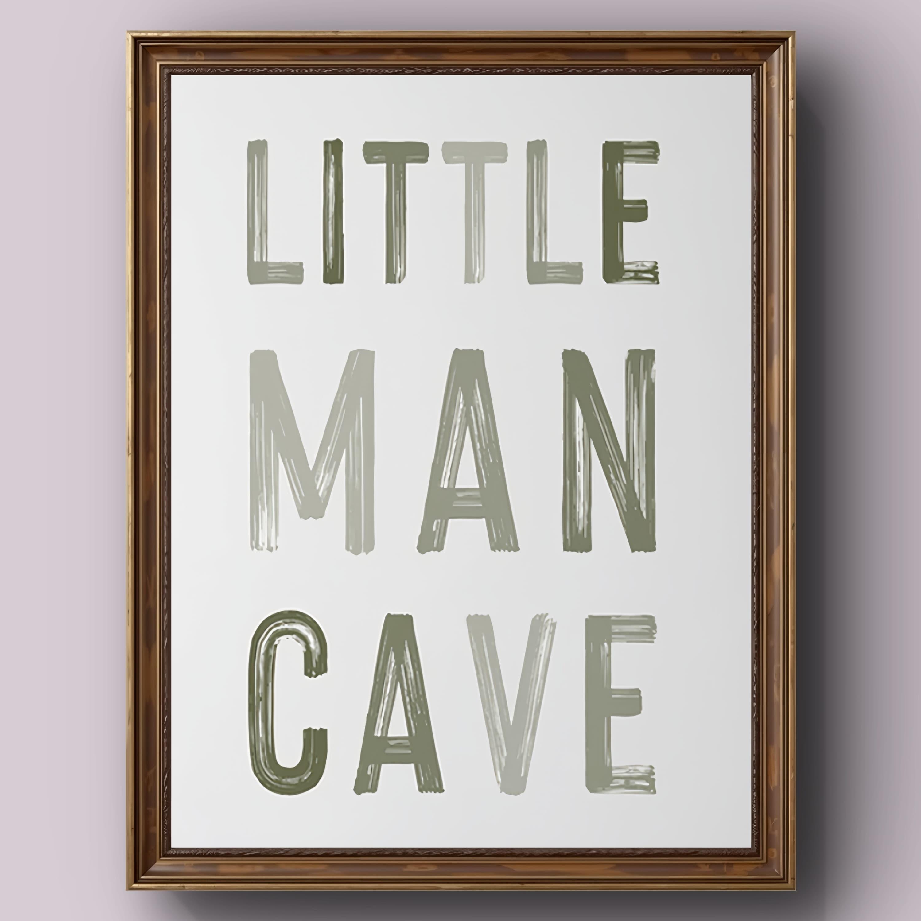 

1pc Little Man Cave Unframed Poster, Boys Nursery & Playroom Decor, Toddler Classroom Educational Print, Home Decoration, Gift For Him Or Her, 12x16 Inches