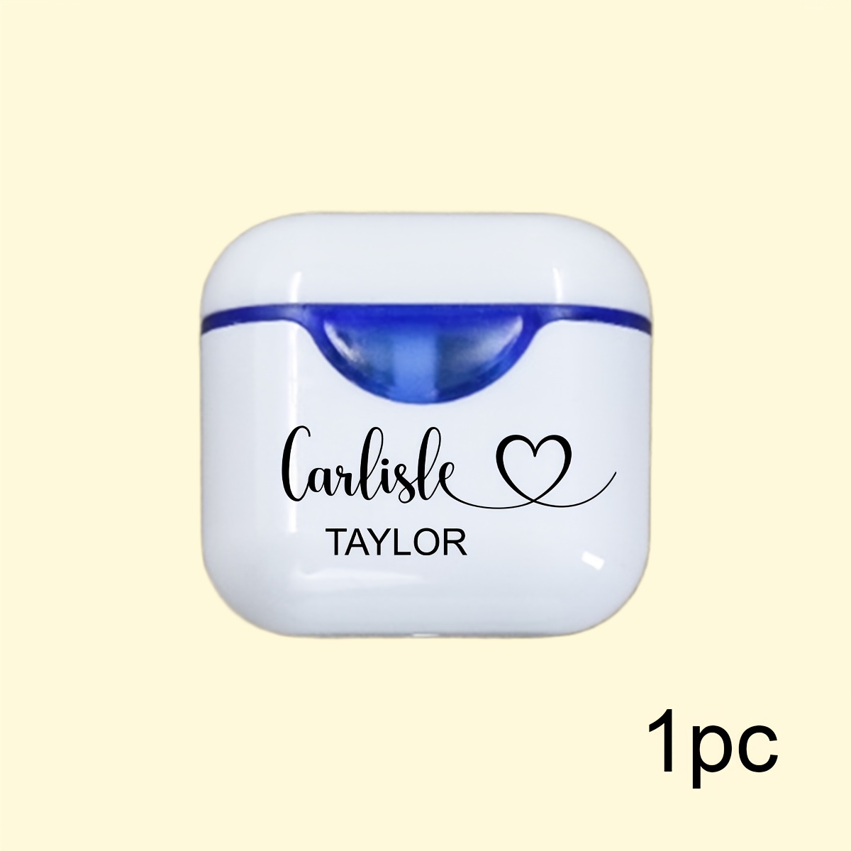 TEMU Personalized Manual Pencil Sharpener With Name/text - White Sharpener Suitable For School Supplies, Birthday Favors, Prizes & Office Use - Add