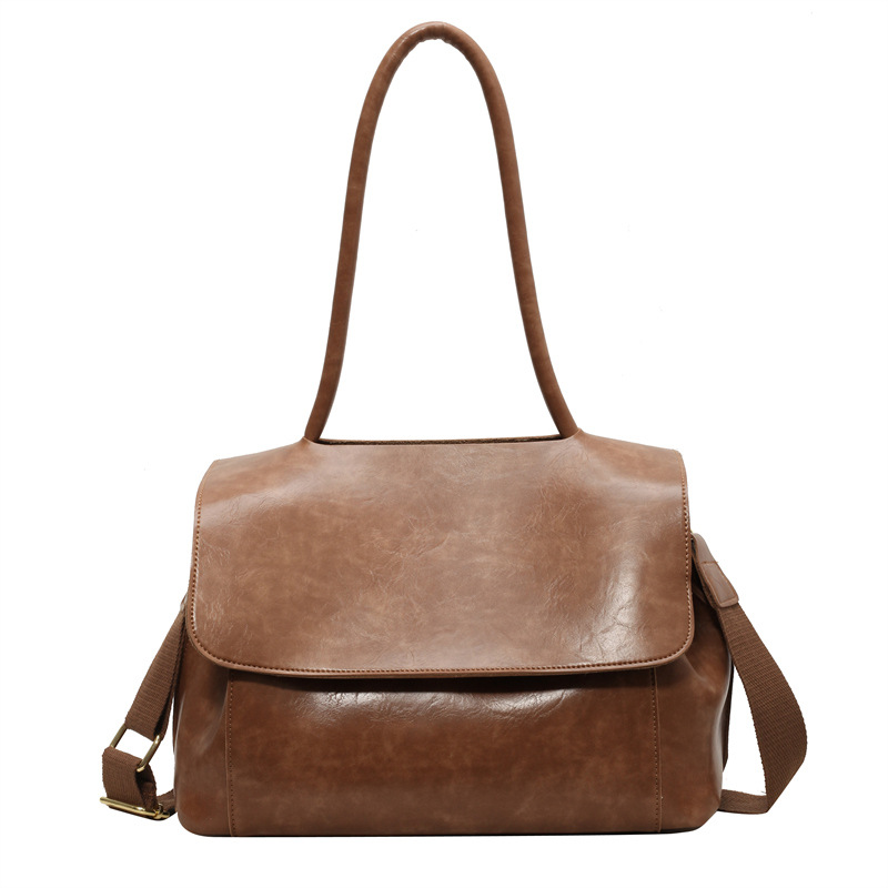 Vintage-inspired Women's Shoulder Bag For Fall & Winter - Multifunctional, Casual, Spacious, , Perfect For Daily Commutes