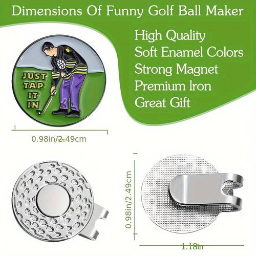ball marker with magnetic hat clip humorous golf accessory for men and women durable detachable marker for caps and visors perfect funny