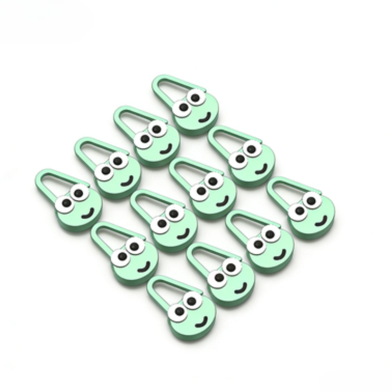 Image of 12pcs Cartoon Frog Markers, Cute Big- Design Anti-fall Safety Pins Knitting Marking Tools Sweater Yarn Crochet Universal Positioning Small Pins