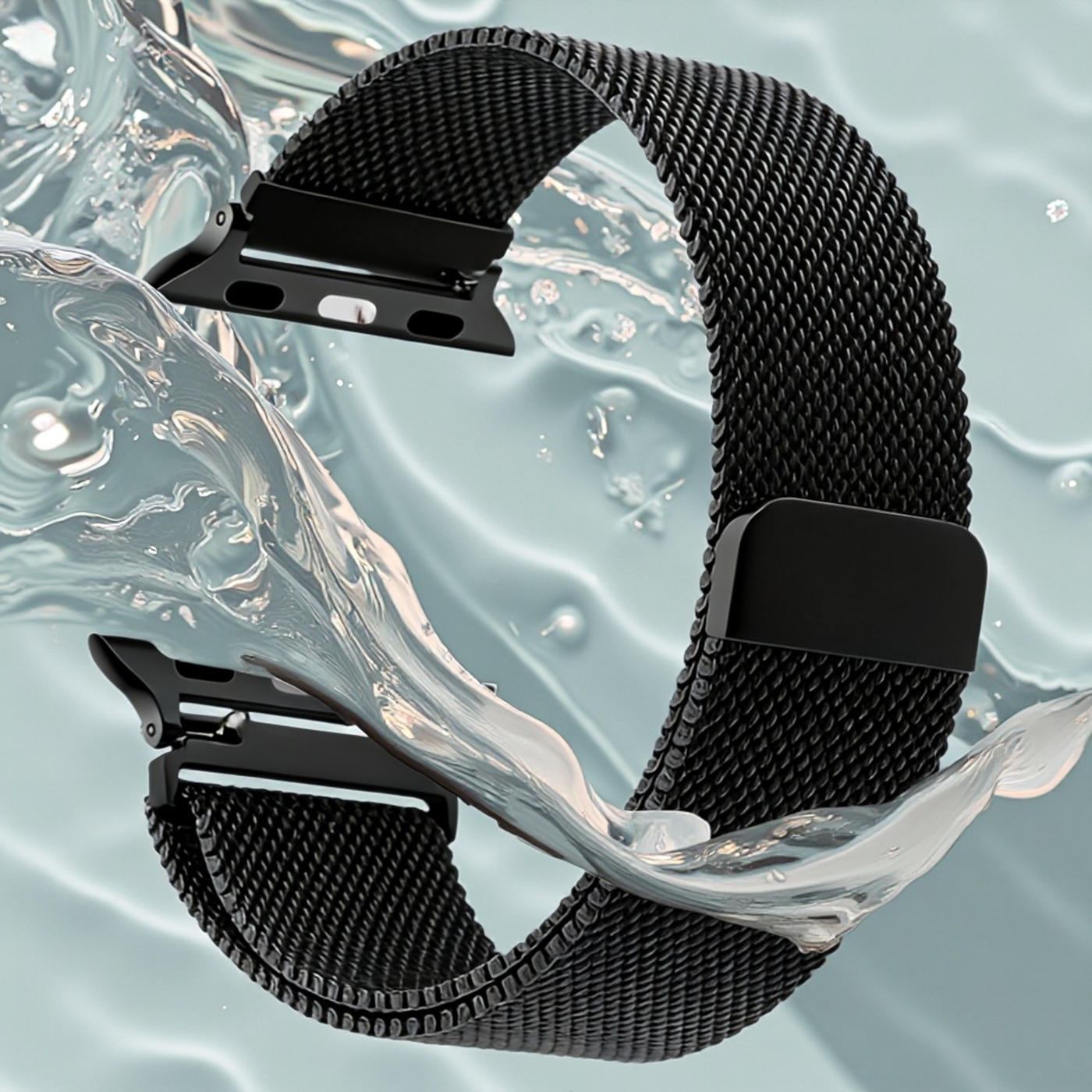 TEMU bracelet magnétique Milanese en acier inoxydable pour Apple Watch – Bracelet en aéré, respirant et anti-irritations, compatible avec Iwatch