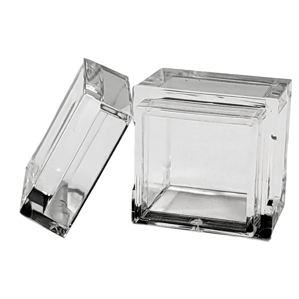 Image of 10pcs Acrylic Display Cases For 0.39" Element Cubes - Transparent, Storage Trays