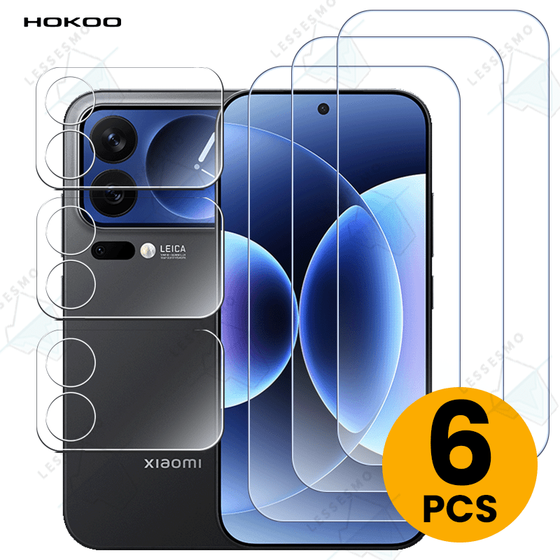 TEMU Anti-shatter&scratches For Xiaomi 17 Pro [3 3] 3pcs Hd Tempered Glass Screen Protector   3pcs Hd Lens Protector, Smooth Feeling Easy-to-install
