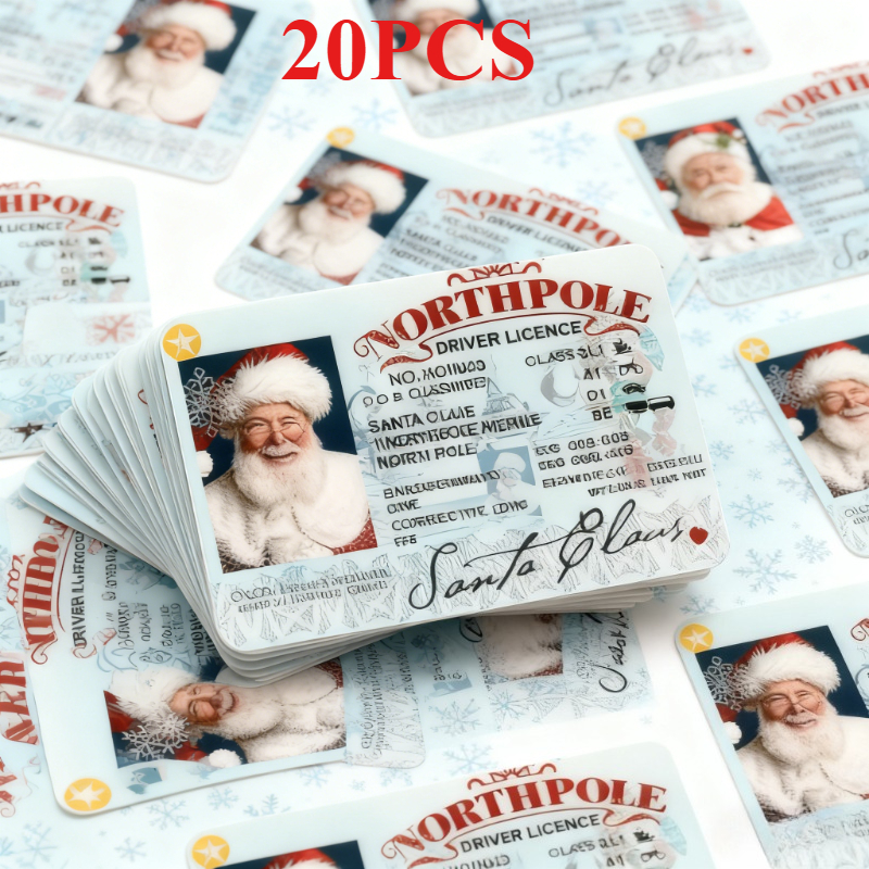 TEMU Santa License Has Gone , Featuring Festive Decorations. This Creative Pilot's License Id Card For Santa Is Perfect For Christmas Eve Gifts,