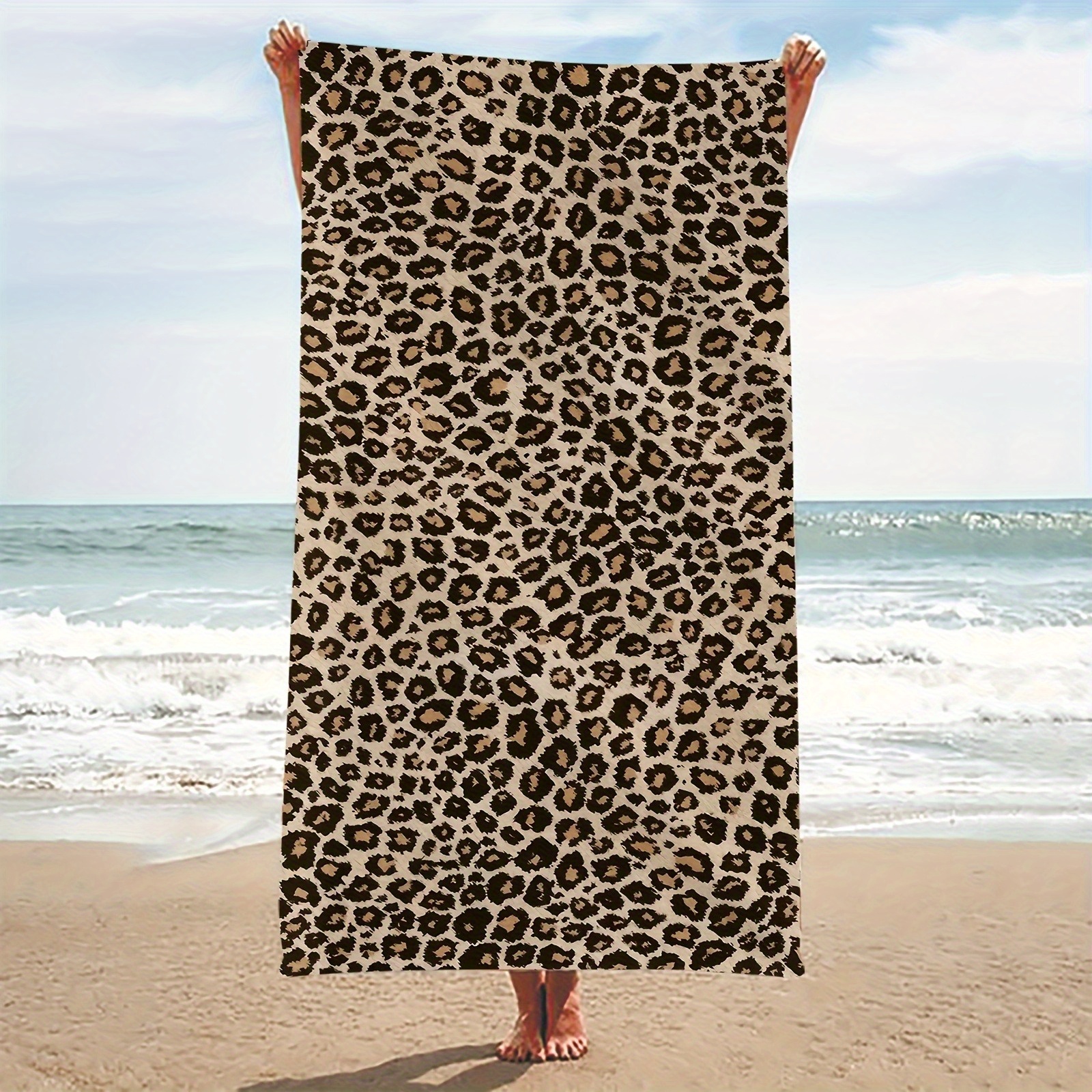 Stilvolles Strandtuch Aus Mikrofaser Mit Leopardenmuster Schnell_voghion.com