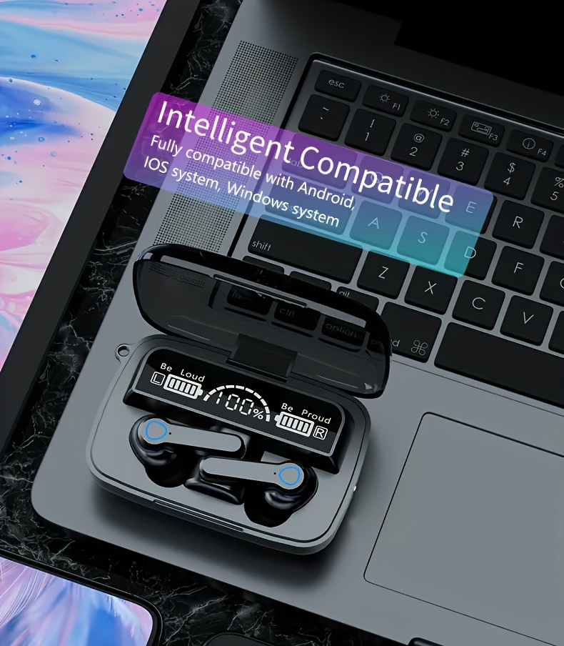 Hi-Fi Stereo Wireless Sports Headphones with Noise Cancelling Microphone, Earbuds for Running, Wireless Connectivity, USB Charging- TWSM19, Mobile Sound, Stereo Music, Anime Theme