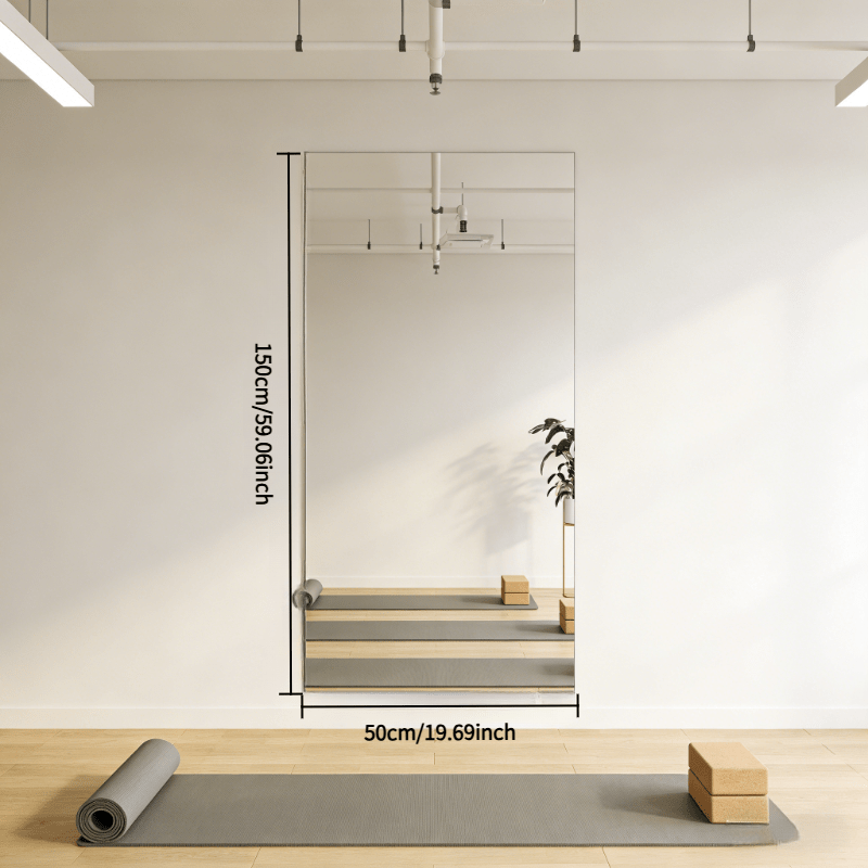 1 Roll Sticker (Non-Glass) Full-Length Mirror Effect Film Single Unit Multi-Common Sizes Optional Self-Adhesive Backing No Professional Installation Required Safe And Not Easy to Break Can Be Easily Applied to Flat Walls Or Glass Windows Suitable Fo