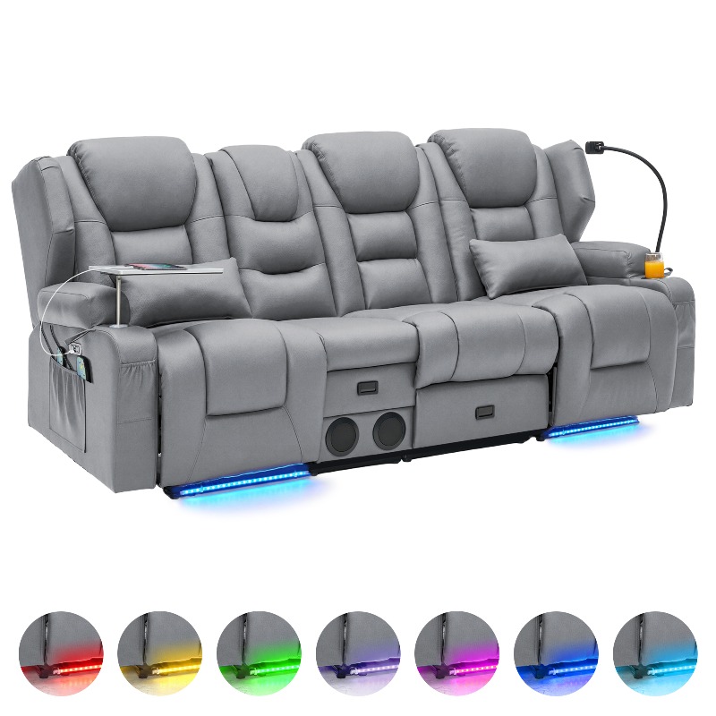 Power Recliner Sofa up to 4 Seat with Dual Consoles, 7 Color LED... product image 11