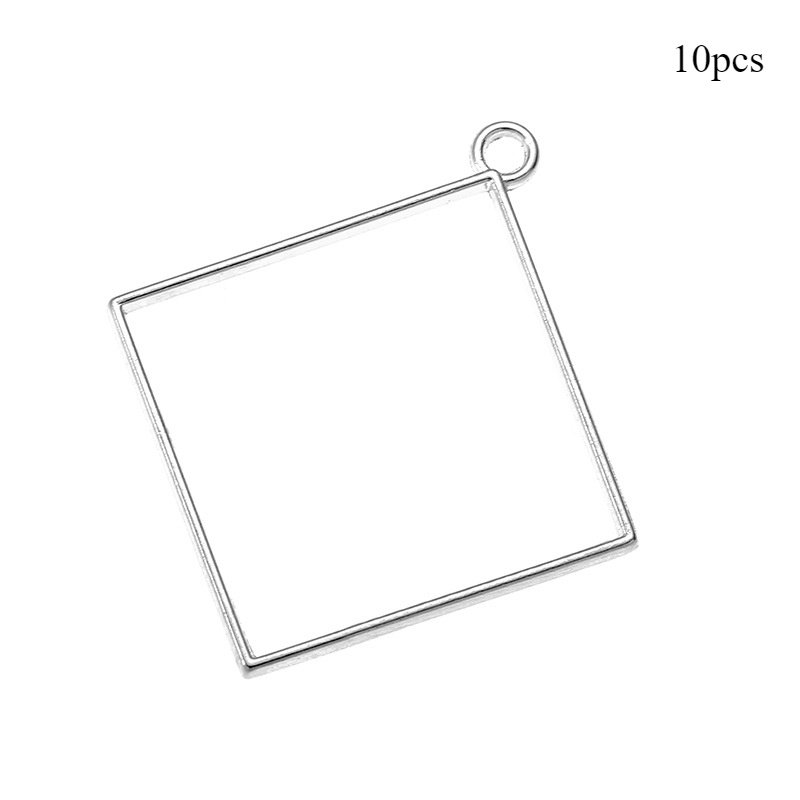 E-shop 10 Stück 48*43mm Geometrische Anhänger-Rahmen – DIY Schmuckzubehör für offene Anhänger, Hängeohrringe und Armbänder – Ideal zum Gestalten