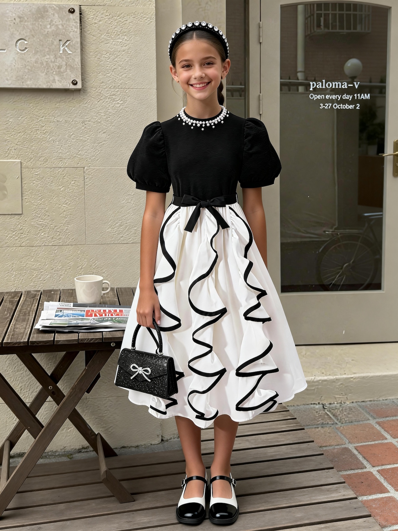wedding guest dresses black Elegant V Neck Black Chiffon A Line Wedding Guest Dress main image 0