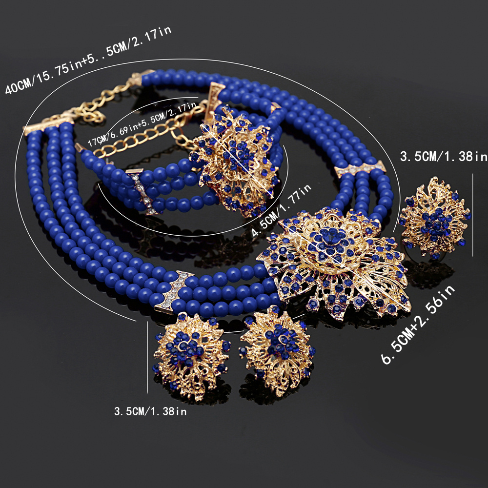 Middle Eastern Women's Triple Row Jewelry Set