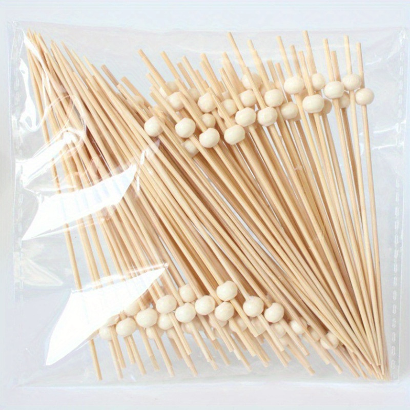 100pcs 11.96cm Wooden Fruit Skewers Skewers And Bamboo Picks For Fruits, Appetizers, & Cocktails For Parties, , And More