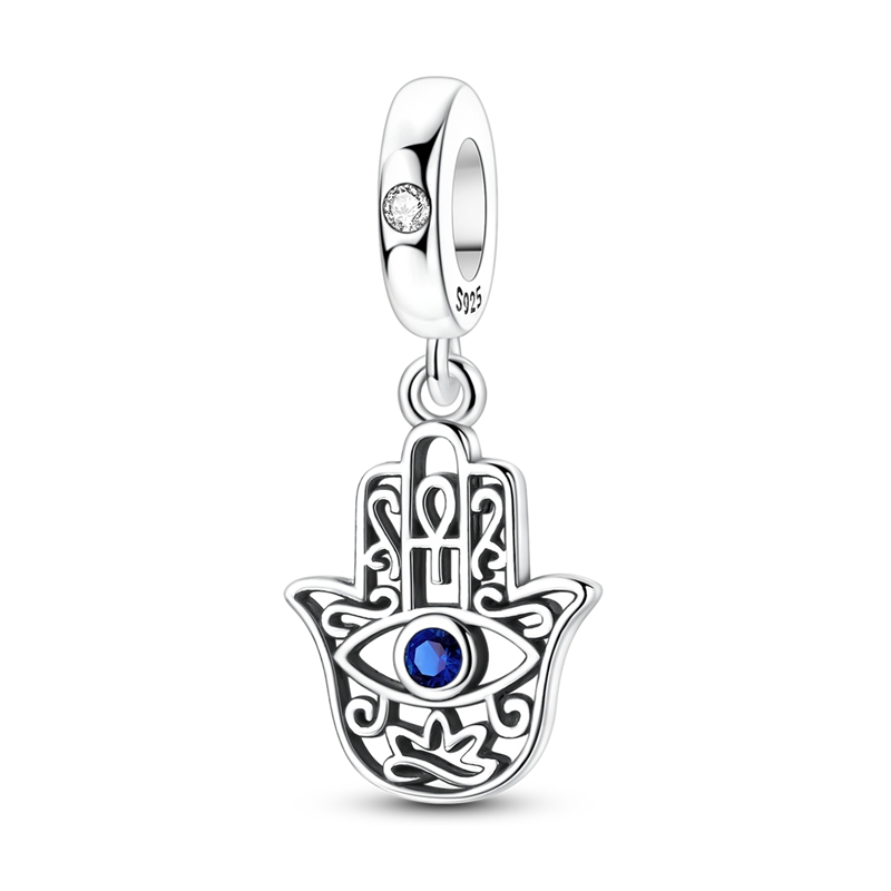925 Silver Evil Eye Palm Pendant, Gift for Bracelets & Necklaces