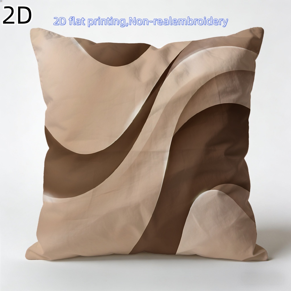 TEMU 2D Flat - 2D 1 Stück Sommer Kissenbezug, 2D Flat Druck Multi-Größe Optional, Einseitiger Druck Ohne Kissenfüllung. Geometrisch Minimalistisch,