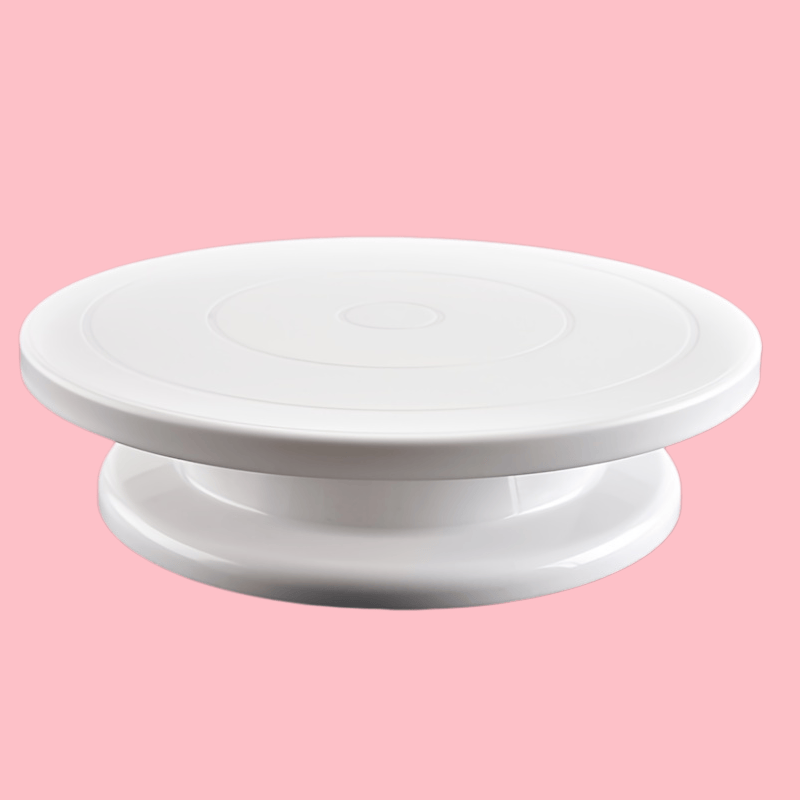 TEMU Présentoir rotatif blanc pour décoration de gâteaux, plateau tournant en plastique avec anneaux de concentriques