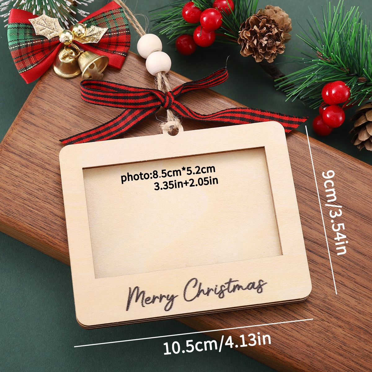 Glitzhome - Cartello Decorativo In Legno Con Blocchi Di Legno, Per La Tavola Di Natale Believe Lascia Che Nevichi Auguri Stagionali 1181 X~p132768127