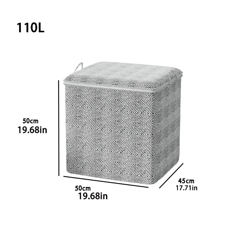 TEMU 1 Boîte de rangement pliable extra large, panier de rangement avec couvercle, sac de rangement pour déménagement à domicile, encombrante,