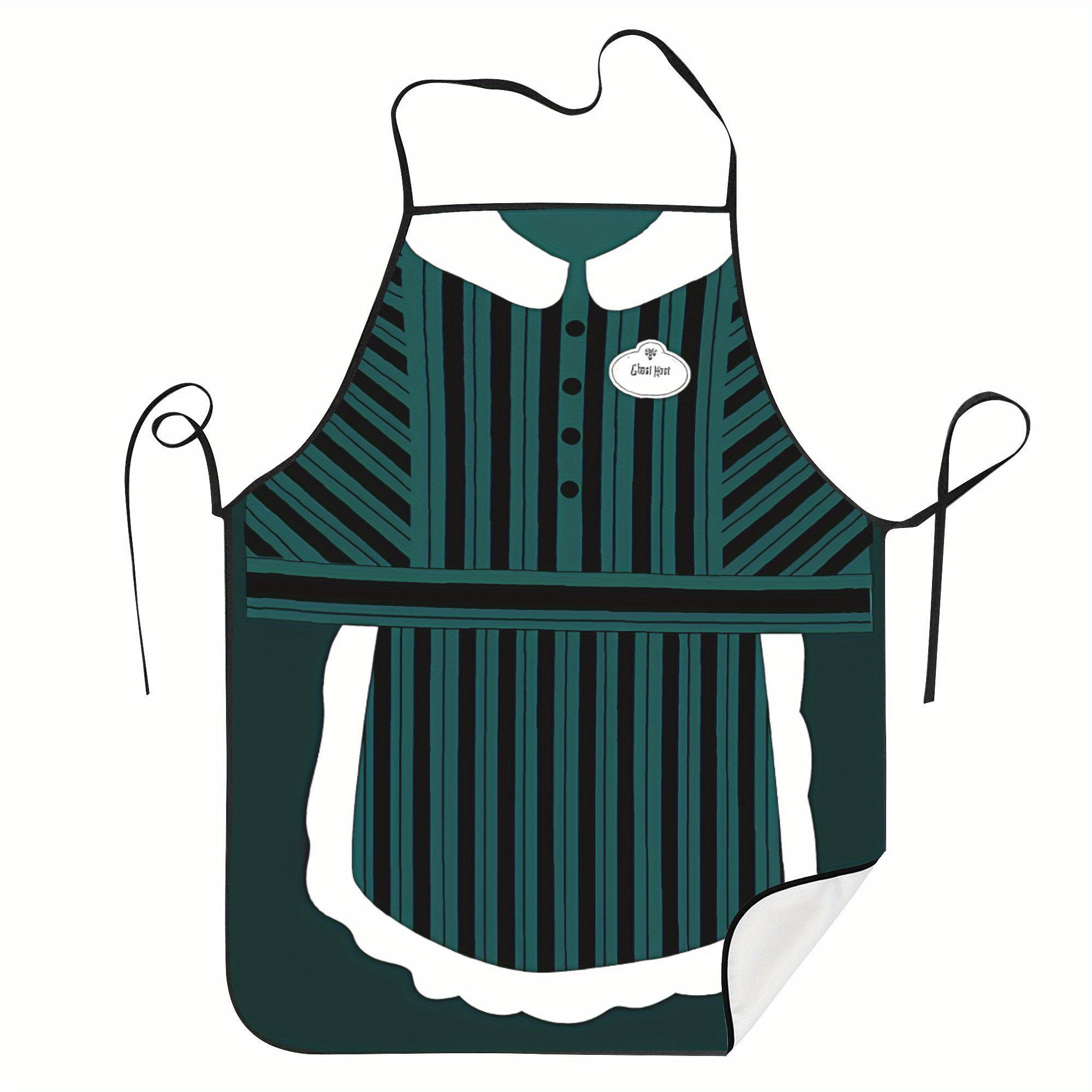 

Haunted Mansion Dress 1pc Adult Size Sleeveless Apron Pattern Printed Bib Kitchen Wear Kitchen Accessories