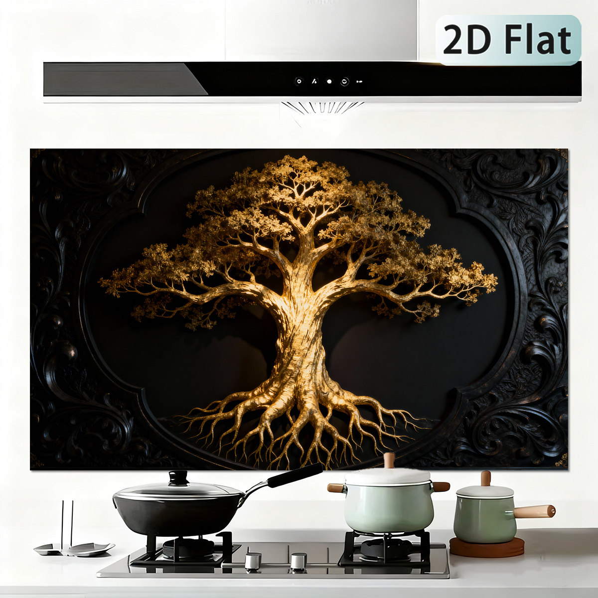 item picture 2d flat 1pc 2d flat self   kitchen splashback sticker european vintage   pattern   easy to   resistant 60 100cm suitable for dining room living room and kitchen wall makeover decoration 2d flat