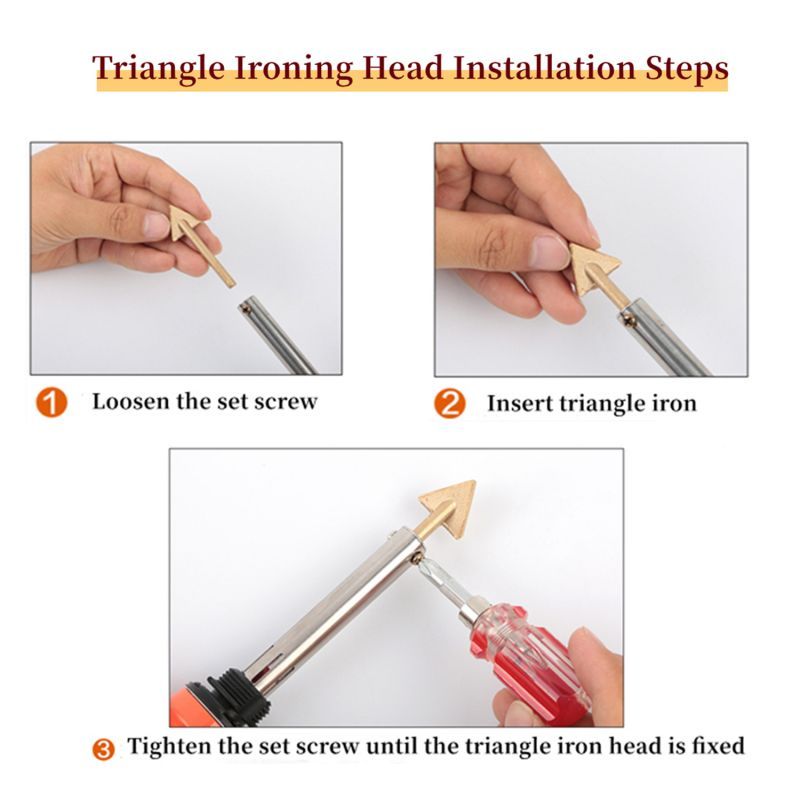 2 in 1 plastic welding kit 100w plastic welding repair kit   temperature control soldering gun plastic welding set for surface repair us plug Product details 5