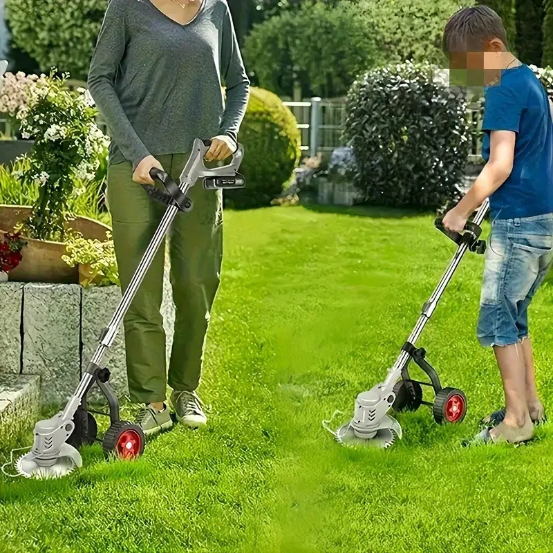 Roue De Support Universelle Pour Débroussailleuse, Roues De Support Pour Tondeuse A Gazon Electrique Angle Reglable Accessoire De Reve