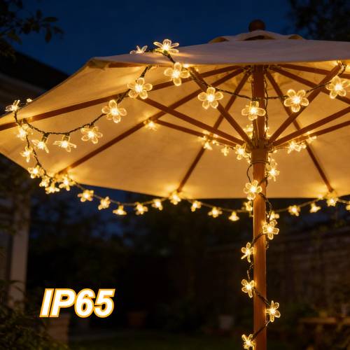 solar cherry string lights including 20 50 100led warm light ip65 outdoor solar decorative lights courtyard garden light string lighting fixtures suitable for courtyards gardens fences christmas decoration parties weddings