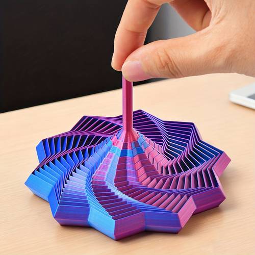 . multicolor farbverlauf , expansionsfähiger sensorischer dekompressionsstern, desktop-dekoration, 3d-gedruckt, verformbar, für büro und zuhause, stressabbau für erwachsene, neuartiges artikel - einzigartige weihnachts-/geburtstagsgeschenkidee, zufällige farbe für wohnung