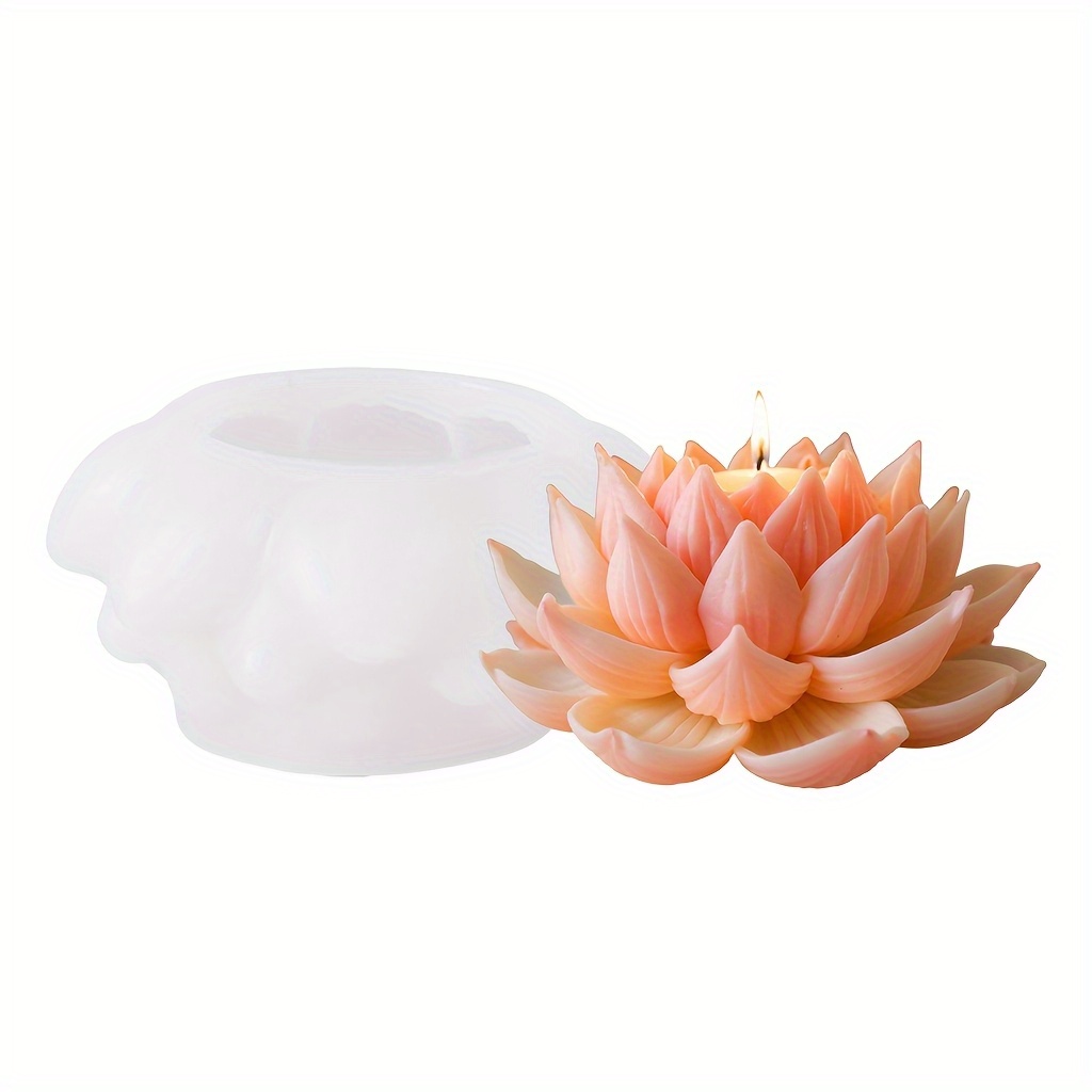 For Lotus Candle Silicone - 3d Epoxy Resin Craft, Decoration For Home Decor, Durable Reusable With Intricate