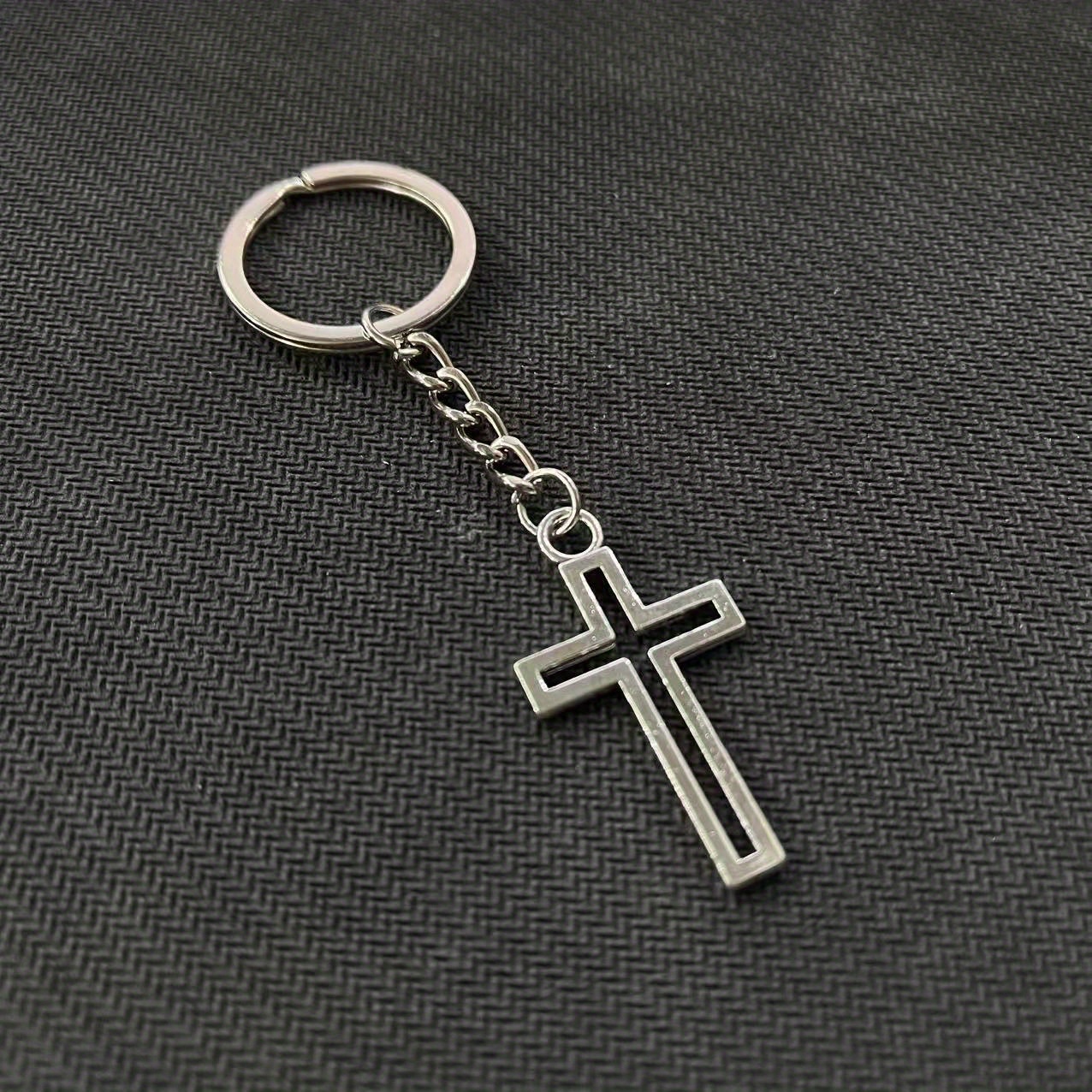 Image of 1pc Sleek Stainless Steel Keychain - , & For Keys, Bags & Cars, Car Key Decor|minimalist Keychain|stainless Steel Keychain