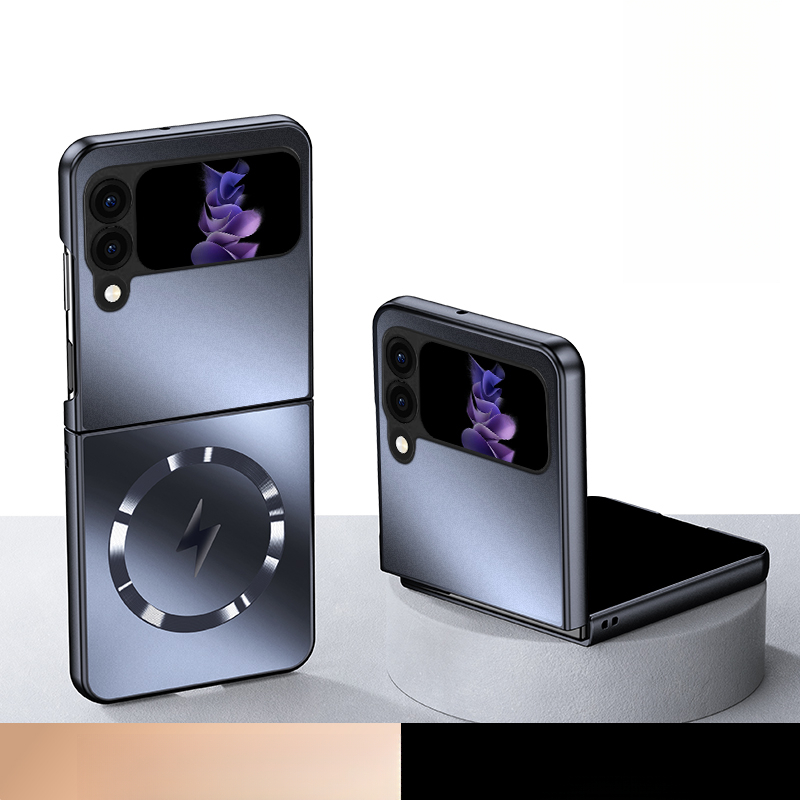 TEMU Phone Case - Shiny Golden Magnetic Foldable Case Compatible With Zflip 70% Off Foldable Screen Phone, Compatible With Zflip7 Ultra-thin High-end