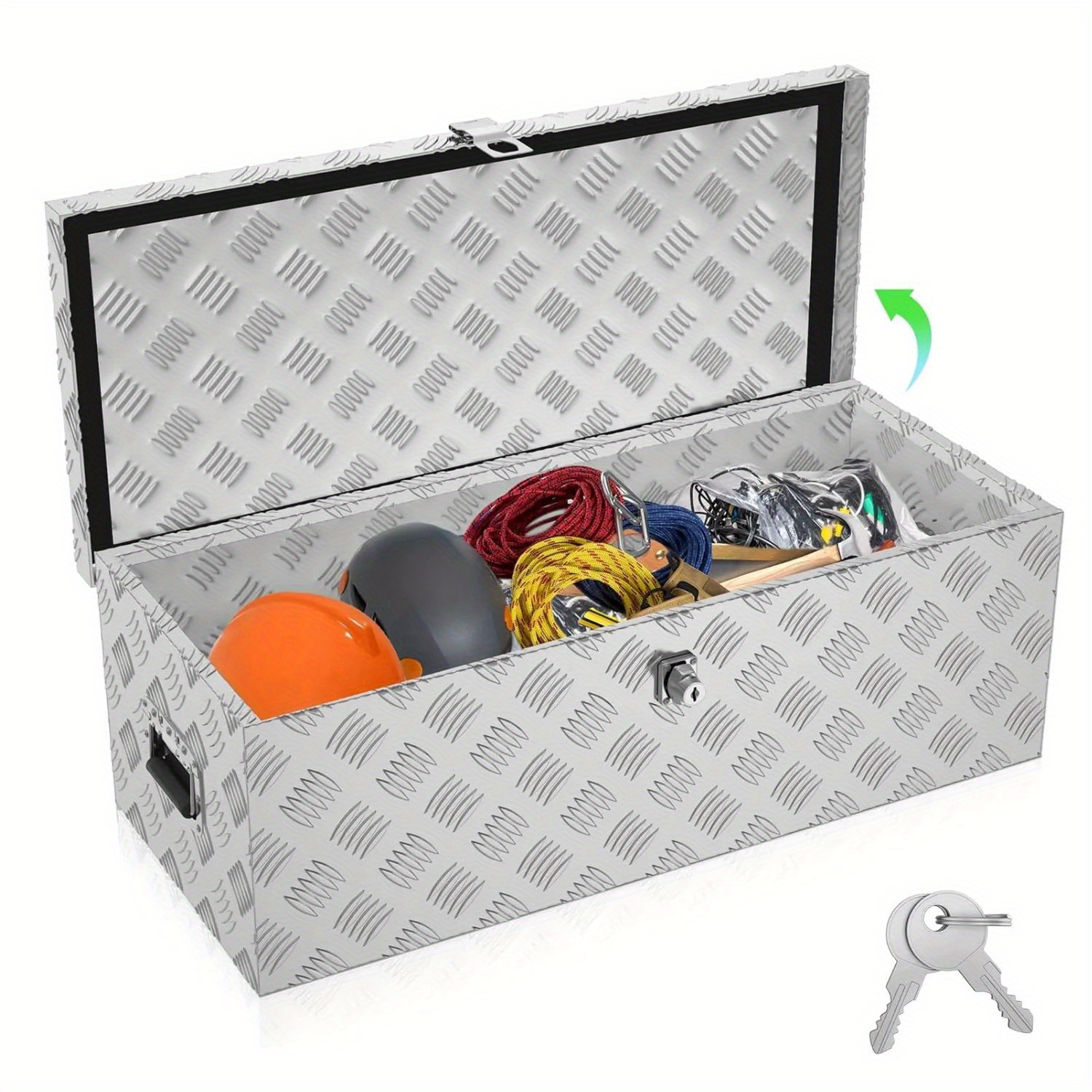 Tool Organisers Aluminium Storage Box Transport Case Strap Box For Power, Garden & Hand Tools